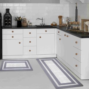 KITCHEN MATS Cushioned Anti Fatigue 2 PC Set Design K6 KITCHEN MATS Cushioned Anti Fatigue 2 PC Set Design K6