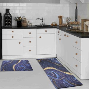 KITCHEN MATS Cushioned Anti Fatigue 2 PC Set Design K9 KITCHEN MATS Cushioned Anti Fatigue 2 PC Set Design K9