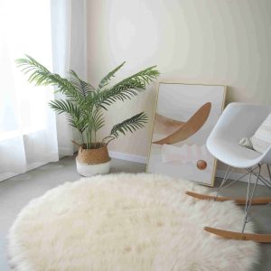 FAUX FUR Rug ROUND FAUX FUR Rug ROUND