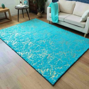 TIMMY-S SHAGGY Rug TD3396-B6-TEAL+GOLD TIMMY-S SHAGGY Rug TD3396-B6-TEAL+GOLD